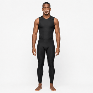 Costume trois-pièces noir avec gilet