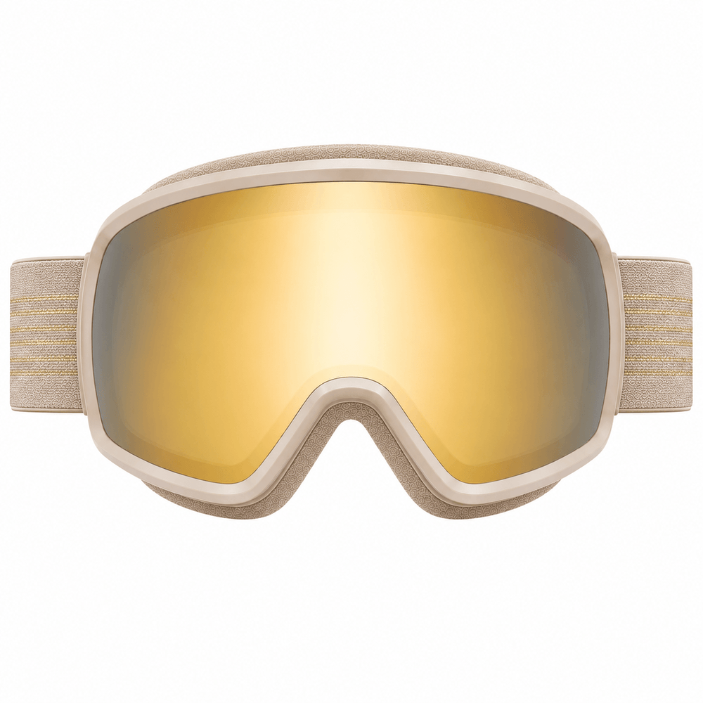 Lunettes de ski miroir doré