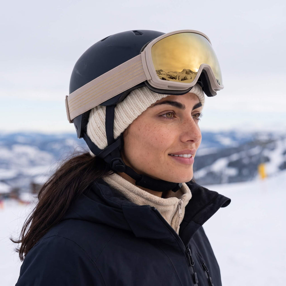 Lunettes de ski miroir doré