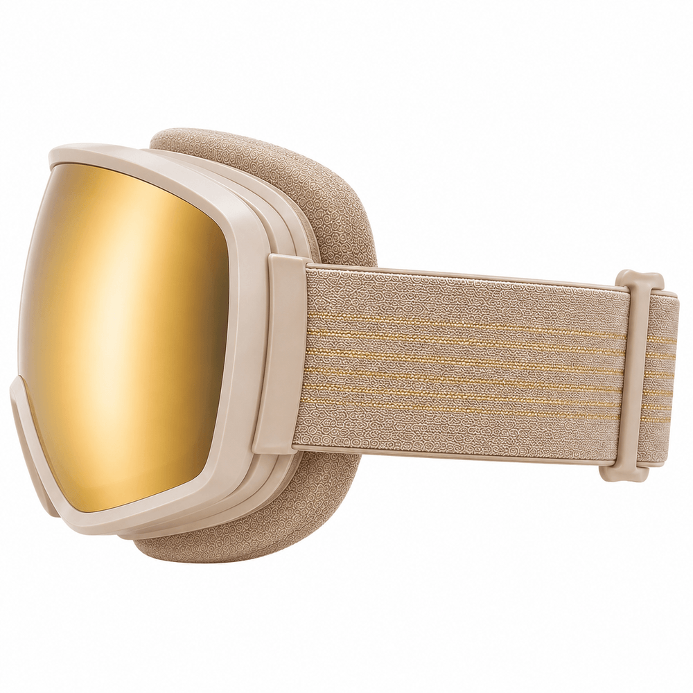 Lunettes de ski miroir doré