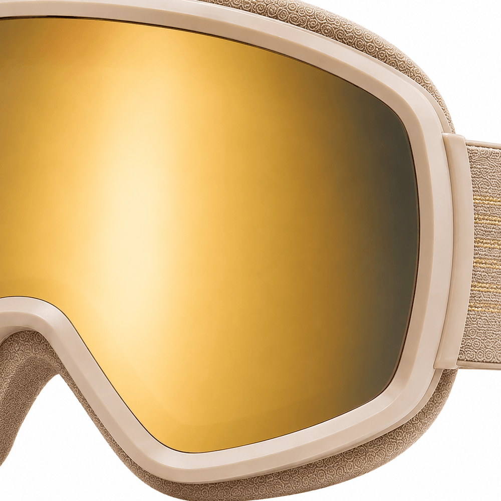 Lunettes de ski miroir doré
