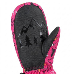 Graphic Print Ski Mittens Kids'