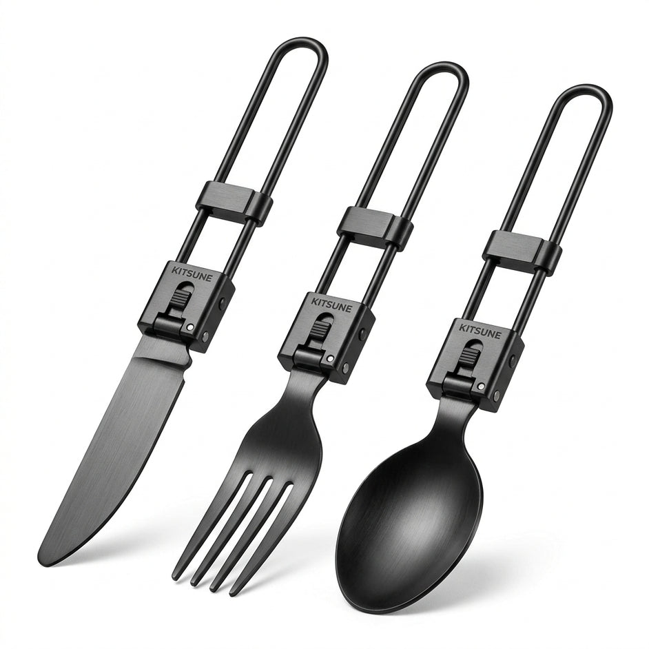 Folding Titanium Cutlery Set