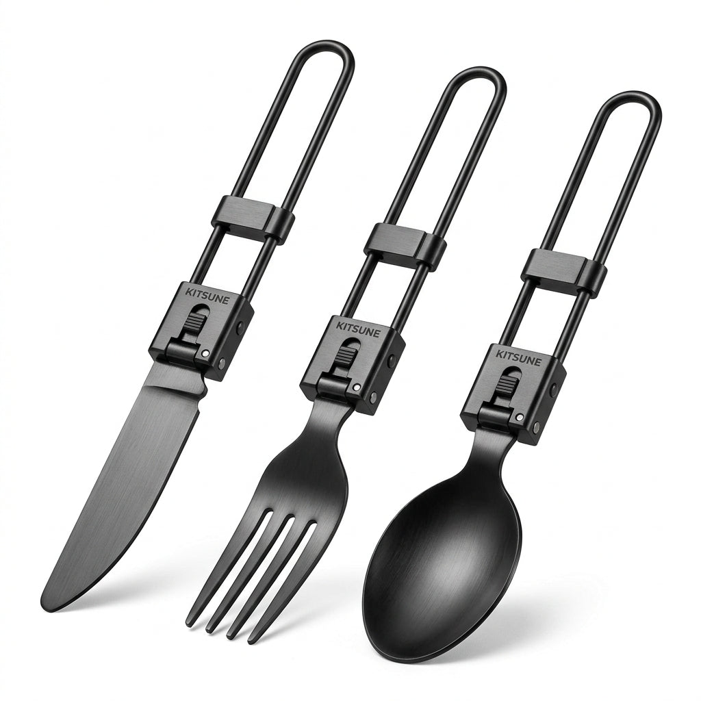 Folding Titanium Cutlery Set