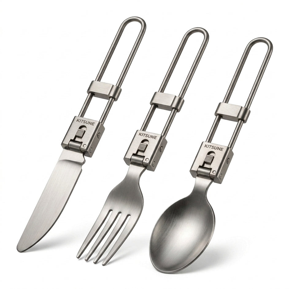 Folding Titanium Cutlery Set