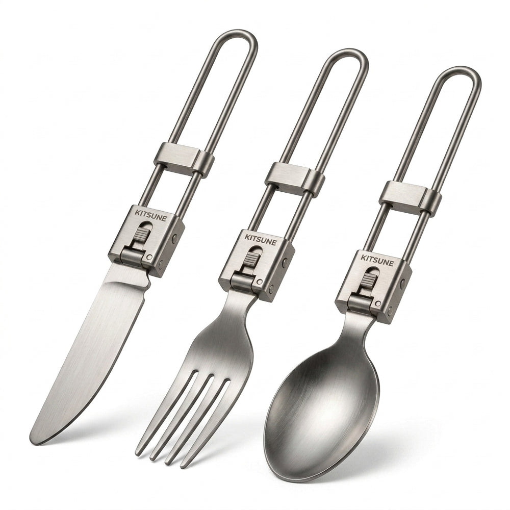 Folding Titanium Cutlery Set