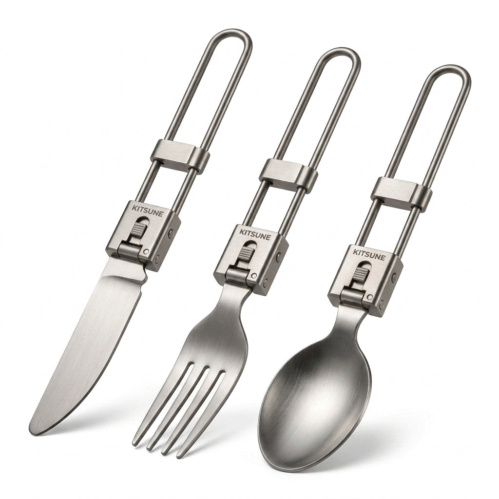 Folding Titanium Cutlery Set