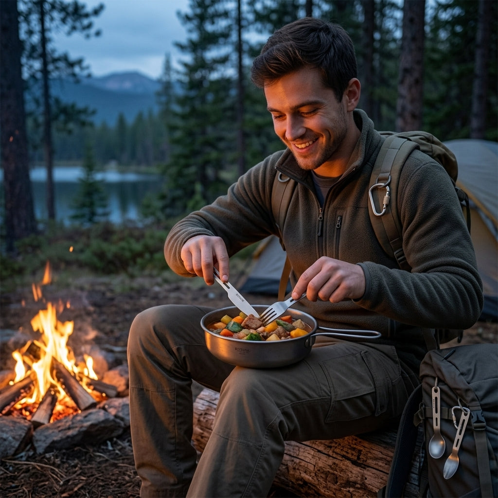 Titanium Camping Cutlery Set
